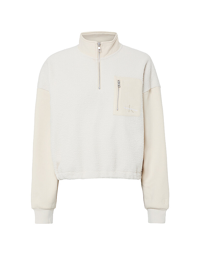 CALVIN KLEIN JEANS Trojerpullover creme | S